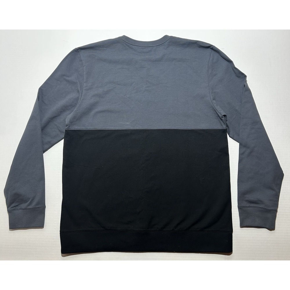 Aether Sweatshirt Mens XXL Casual Color Block Sweater Stretch Gray Black NEW - Picture 5 of 6